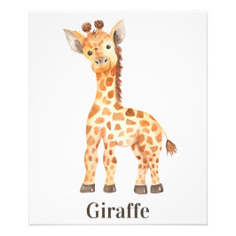 Cute Baby Giraffe Jungle Safari African Animal Fototryck