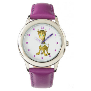 Cute Baby Giraffe - Lila Armbandsur