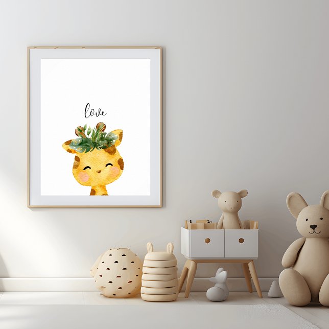 Cute Baby Giraffe Nursery Poster (Skapare uppladdad)