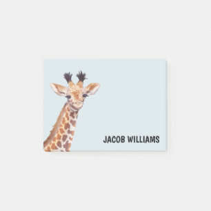 Cute Baby Giraffe Personlig Namn Post-it Block