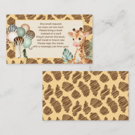 Cute Baby Giraffe Safari Animal Print - tillför Bo Tilläggskort