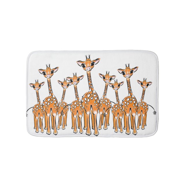 Cute Baby Giraffe, safari-djur Bath Mat Badrumsmatta (Framsidan)