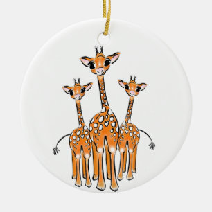 Cute Baby Giraffe, safari-djur Keramic Ornament