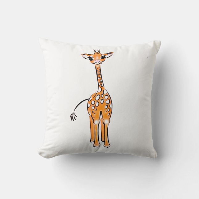 Cute Baby Giraffe, safari-djur Kudde (Framsida)