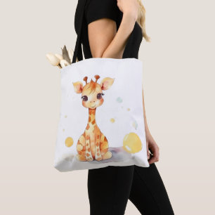 Cute Baby Giraffe Shoulder Tote Tygkasse