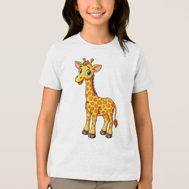Cute Baby Giraffe Tecknad-35281 T Shirt (Framsida)