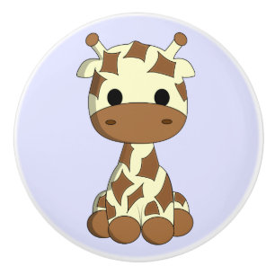 Cute baby giraffe tecknad-barn knopp