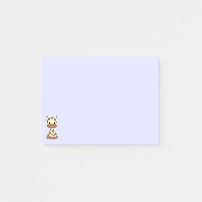 Cute baby giraffe tecknad-flickor post-it block (Framsida)