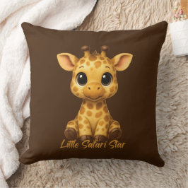Cute Baby Giraffe Throw Pillow Kudde