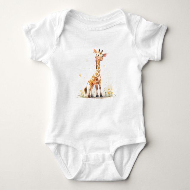Cute Baby Giraffe, Zoo Animals, Safari Animals T Shirt (Framsida)