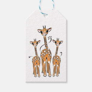 Cute Baby Giraffes, safaridjur Presentetikett
