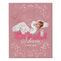 Cute Baby Girl Saraswati with her White Swan