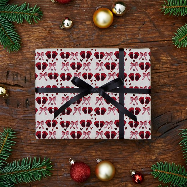 Cute Baby Girl Slippers Wrapping Paper Presentpapper (Skapare uppladdad)