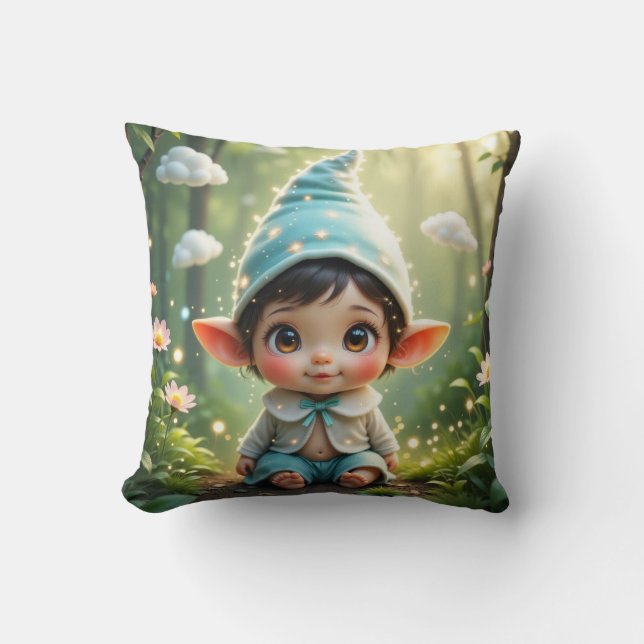 Cute Baby Gnome Kudde (Framsida)