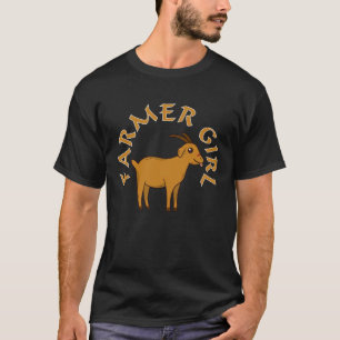 Cute Baby Goat Farm Girl Farm Life Farm Woman Farm T Shirt