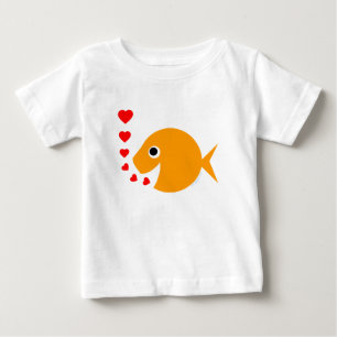 Cute Baby Goldfish Blowing Kisses som Bubbles Tröja