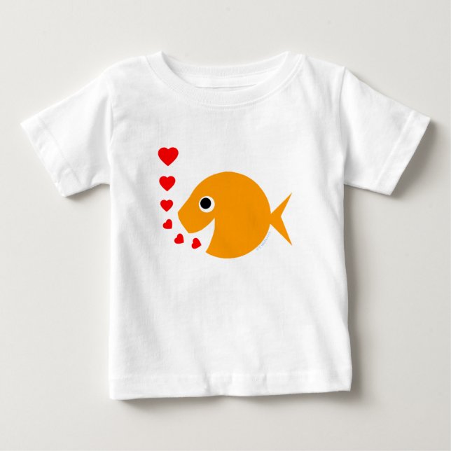 Cute Baby Goldfish Blowing Kisses som Bubbles Tröja (Framsida)