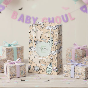 Cute Baby Halloween med pumpor, Fladdermus och Spö