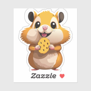 Cute Baby Hamster Tecknad Charactor Klistermärken