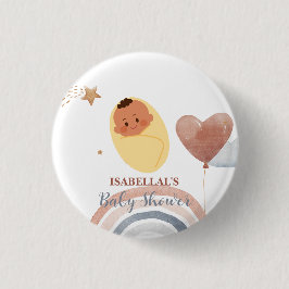 Cute baby har afrikanska amerikanska pojkar babydu knapp