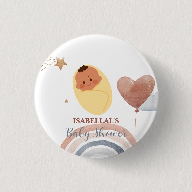 Cute baby har afrikanska amerikanska pojkar babydu knapp (Framsida)