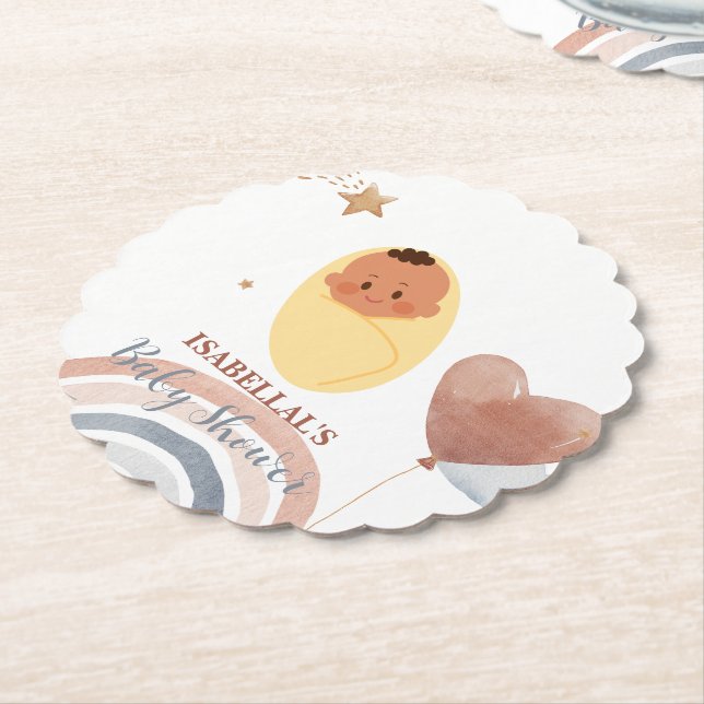 Cute baby har afrikanska amerikanska pojkar babydu underlägg papper (Vinklad)