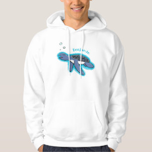Cute baby havssköldpadda, tecknad hoodie