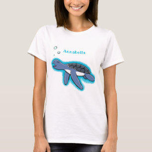 Cute baby havssköldpadda, tecknad t shirt