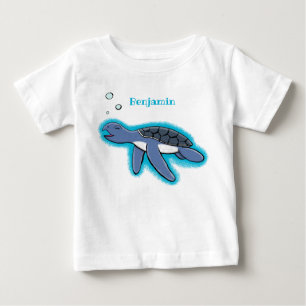 Cute baby havssköldpadda, tecknad t shirt