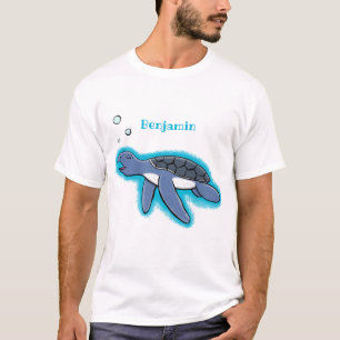 Cute baby havssköldpadda, tecknad t shirt