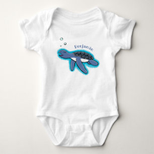Cute baby havssköldpadda, tecknad t shirt