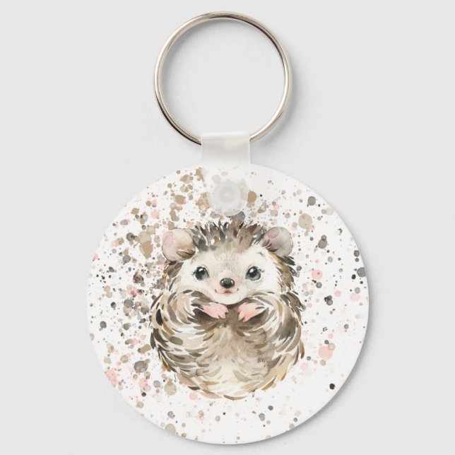Cute Baby Hedgebog Nyckelring (Framsida)