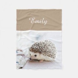Cute Baby Hedgehog Fleecefilt