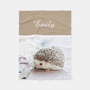 Cute Baby Hedgehog Fleecefilt