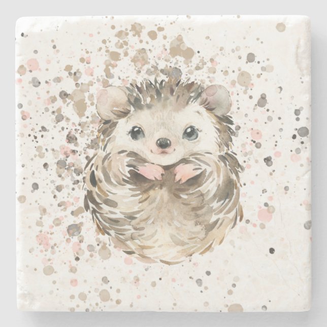Cute Baby Hedgehog Stenunderlägg (Framsidan)