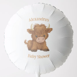 Cute Baby Highland Cow Shower/Birthday Balloon
