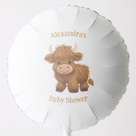 Cute Baby Highland Cow Shower/Birthday Balloon