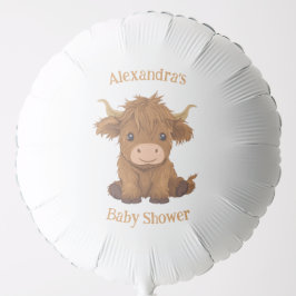 Cute Baby Highland Cow Shower/Birthday Balloon