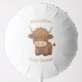 Cute Baby Highland Cow Shower/Birthday Balloon