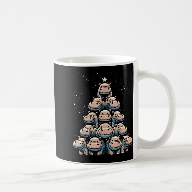 Cute Baby Hip Christmas Tree Hiptamus Christmas  Kaffemugg (Höger)