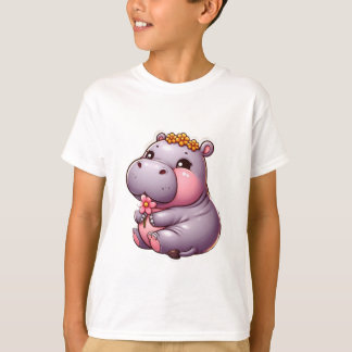 Cute Baby Hippo Barn T-Shirt
