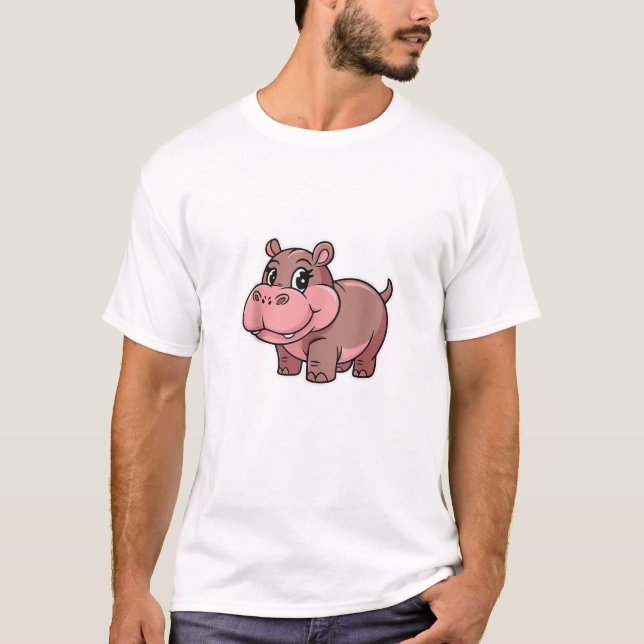 Cute Baby Hippo Moo Deng Tanktop_1 T Shirt (Framsida)