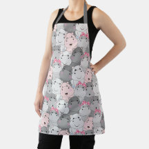 Cute Baby Hippos Apron