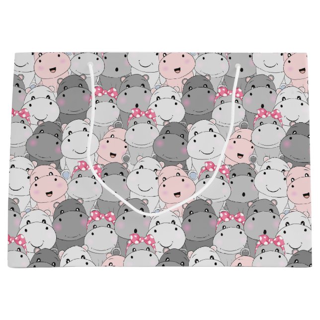 Cute Baby Hippos Gift Bag (Framsidan)