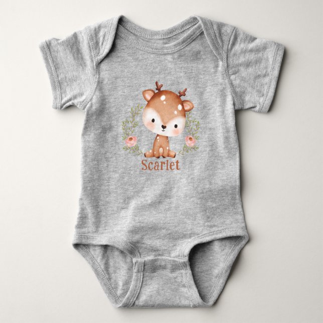 Cute Baby Hjort Första födelsedagen - jag babyskor T Shirt (Framsida)