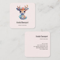 Cute Baby Hjort med Antlers och Flowers