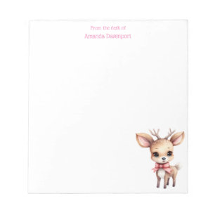 Cute Baby Hjort Tecknad Illustration Anteckningsblock