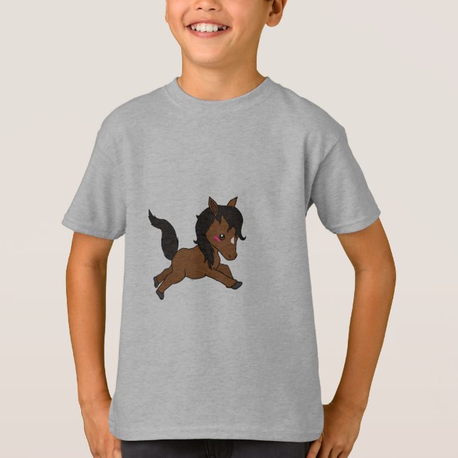 Cute baby Horse T Shirt (Framsida)
