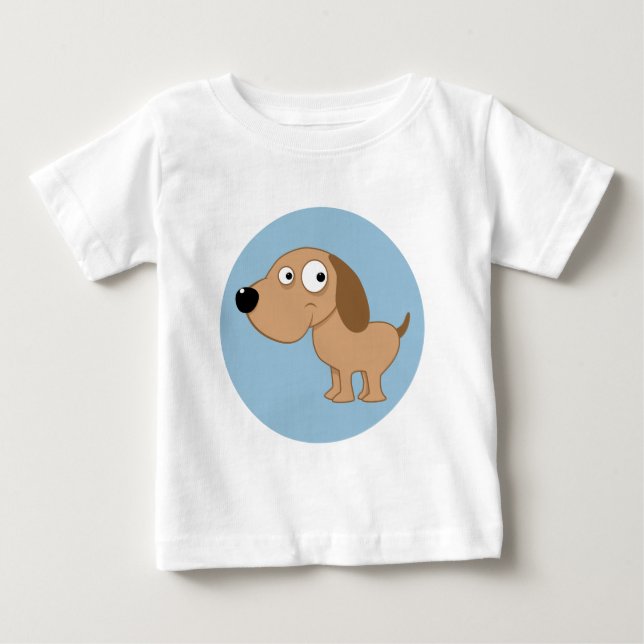 Cute Baby Hund T-Shirt (Framsida)