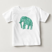 Cute baby jersey-garanti med mönstrad elefantdesig